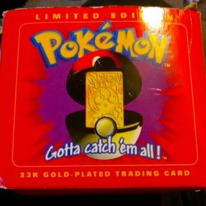 Pokémon 23k gold-plated trading card